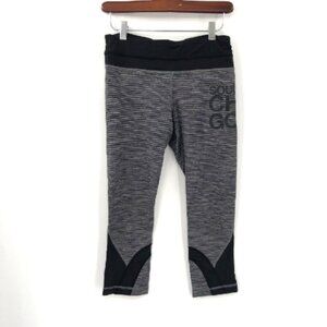 LULULEMON Run: Inspire Crop Legging Soulcycle Chicago Stretch Active Pant Stripe
